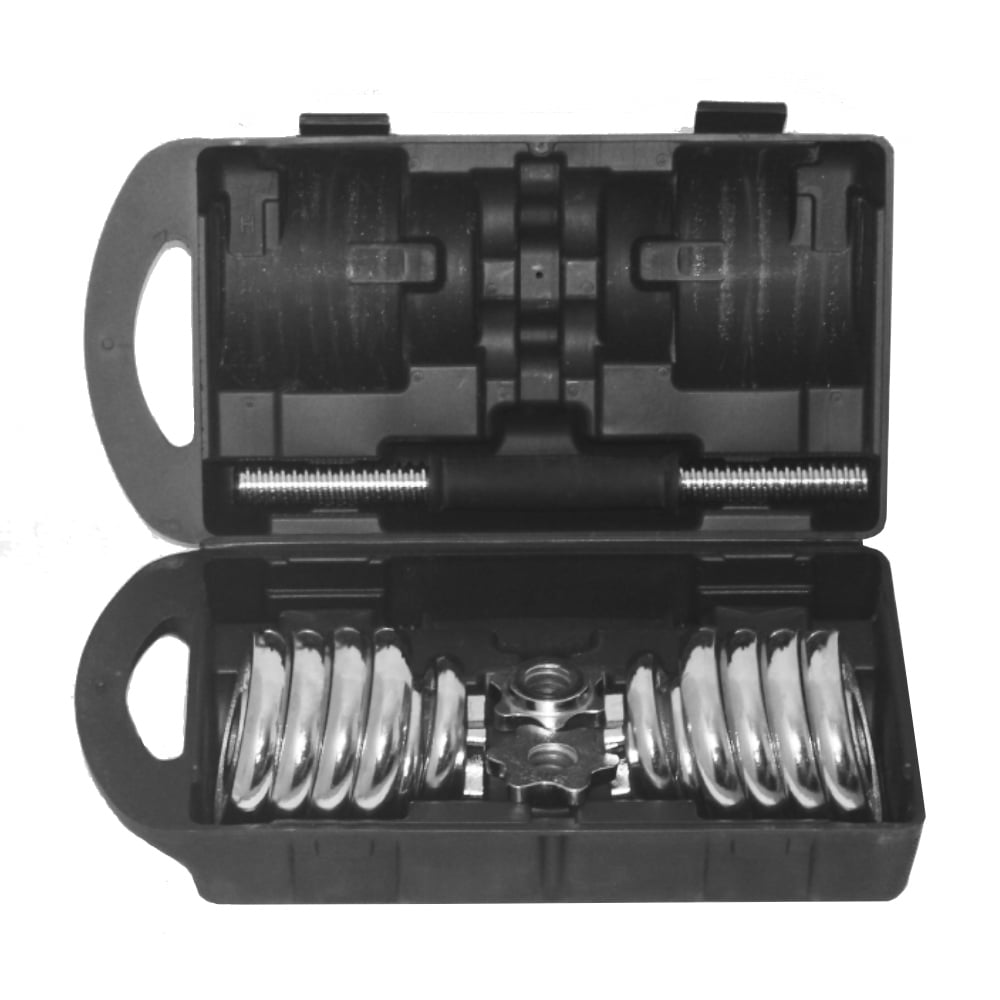 SET MANCUERNA CROMADA 20 KG CON ACOPLE - 4