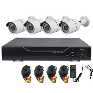 KIT CCTV CON 4 CÁMARAS DE SEGURIDAD DVR 1080P FULL HD - 1