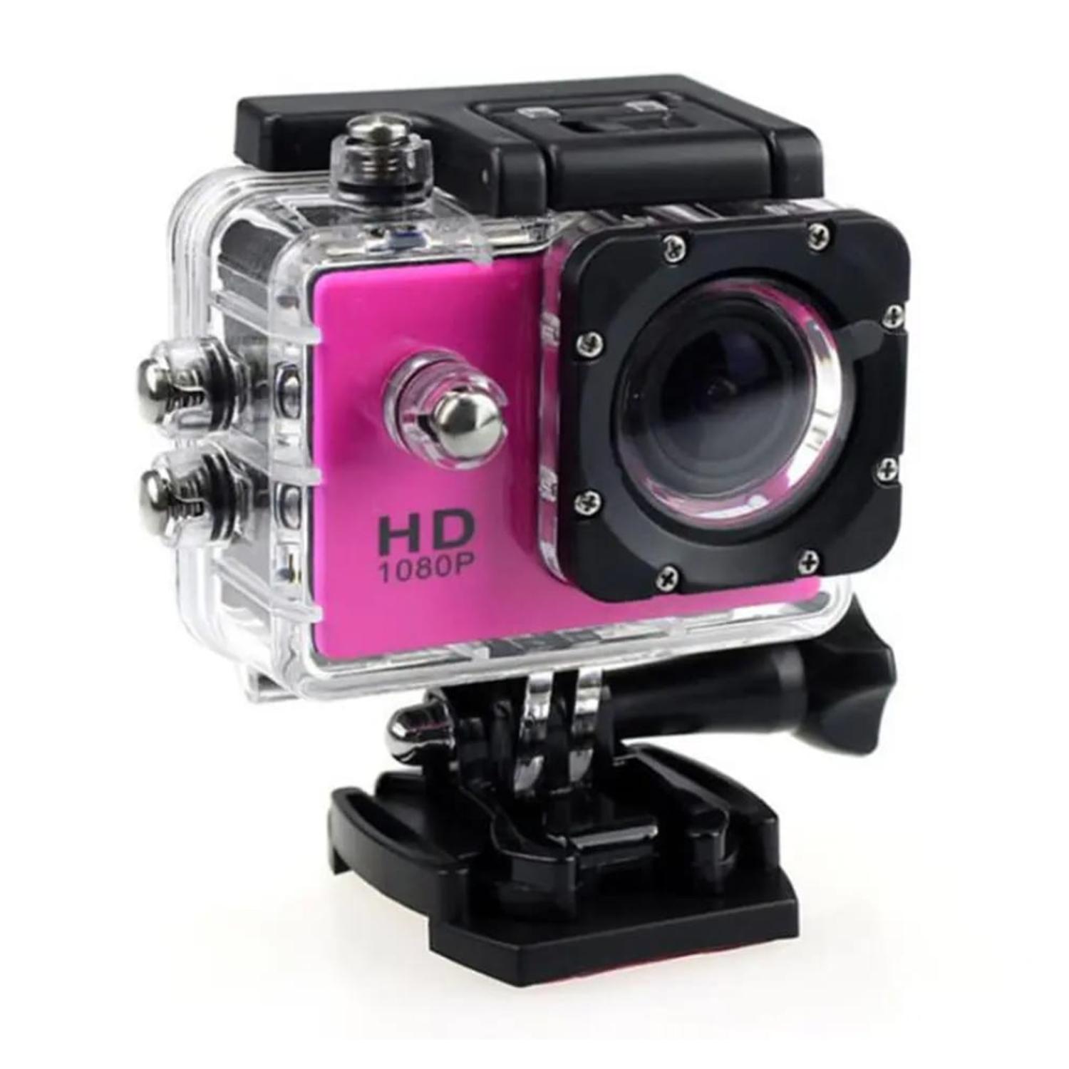 CÁMARA DEPORTIVA SUMERGIBLE 4K FULL HD FUCSIA