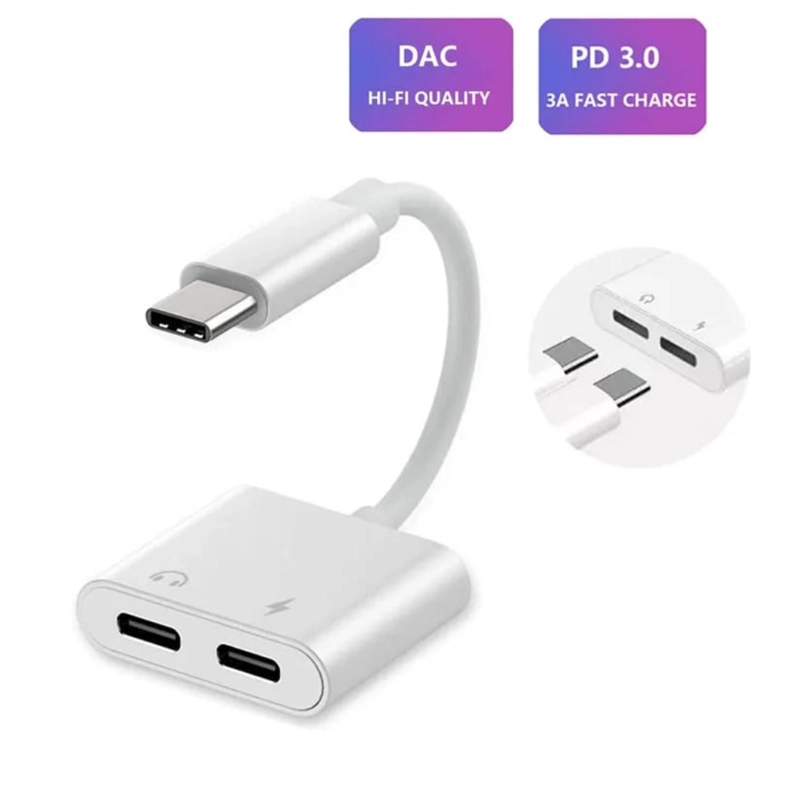 ADAPTADOR DUAL CARGA Y AUDIO TIPO C - 2