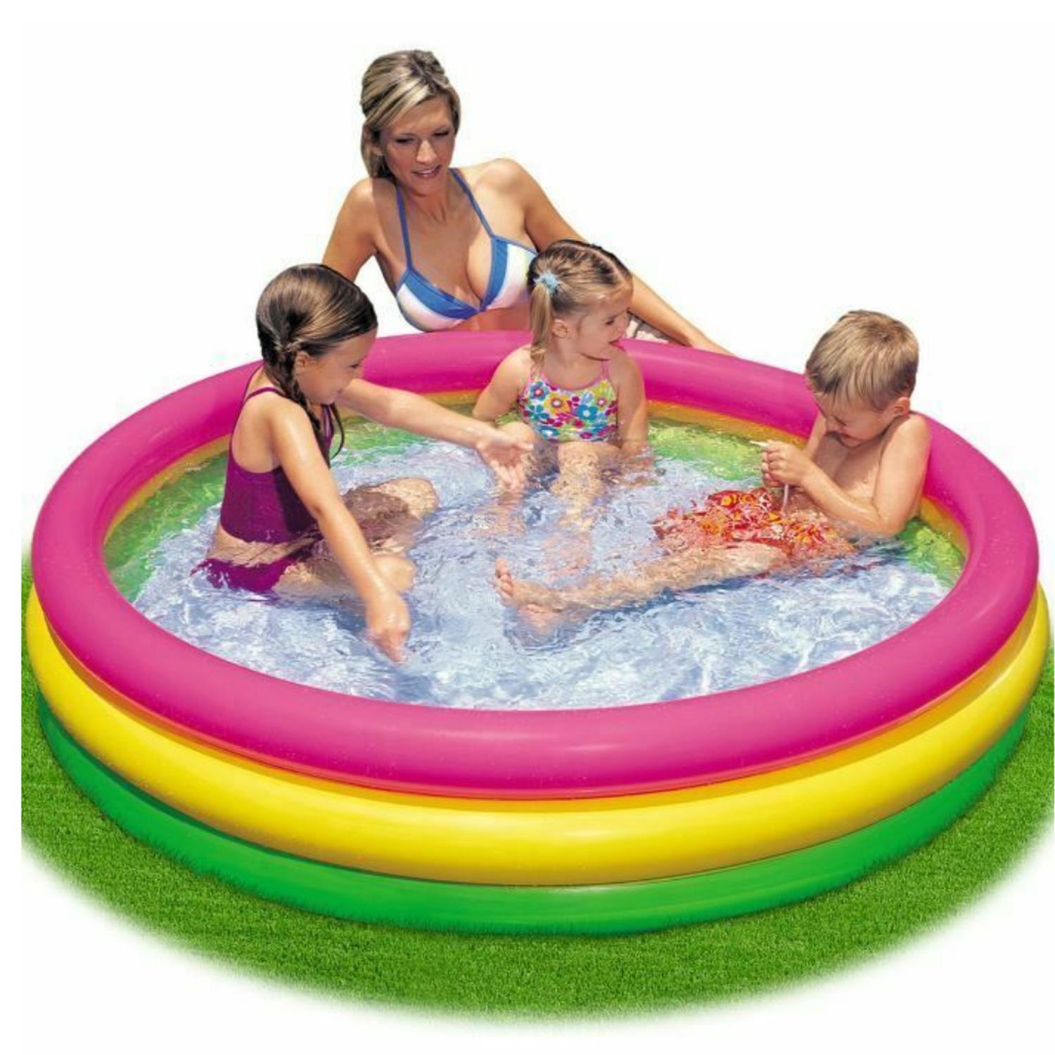 PISCINA INFLABLE COLORES 3 ANILLOS 114 CM - 3