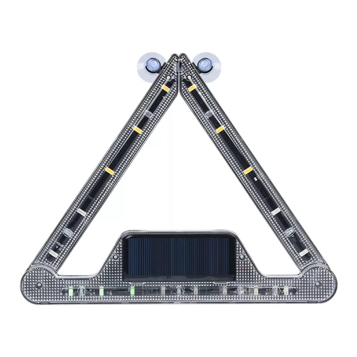 TRIANGULO DE EMERGENCIA MULTICOLOR SOLAR RECARGABLE USB - 2