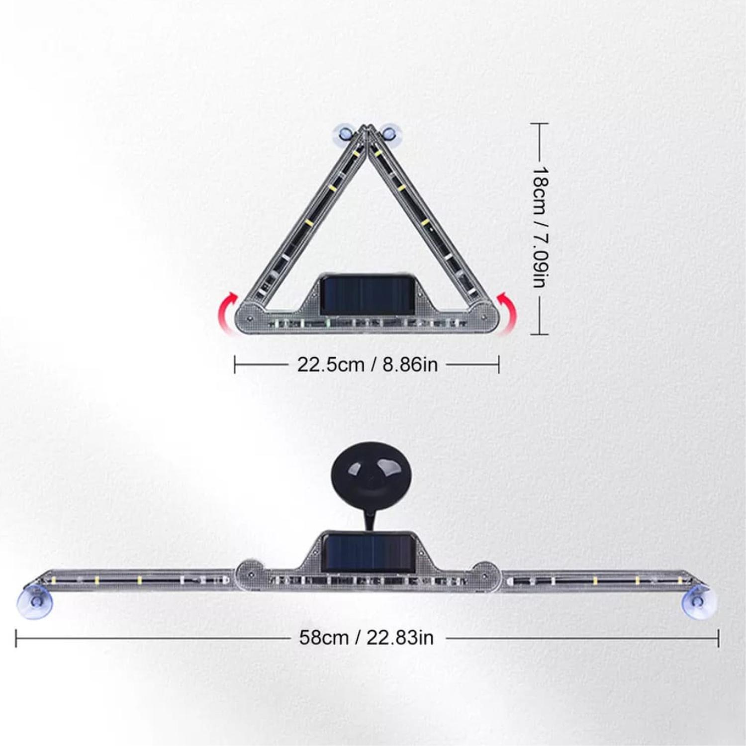 TRIANGULO DE EMERGENCIA MULTICOLOR SOLAR RECARGABLE USB - 3