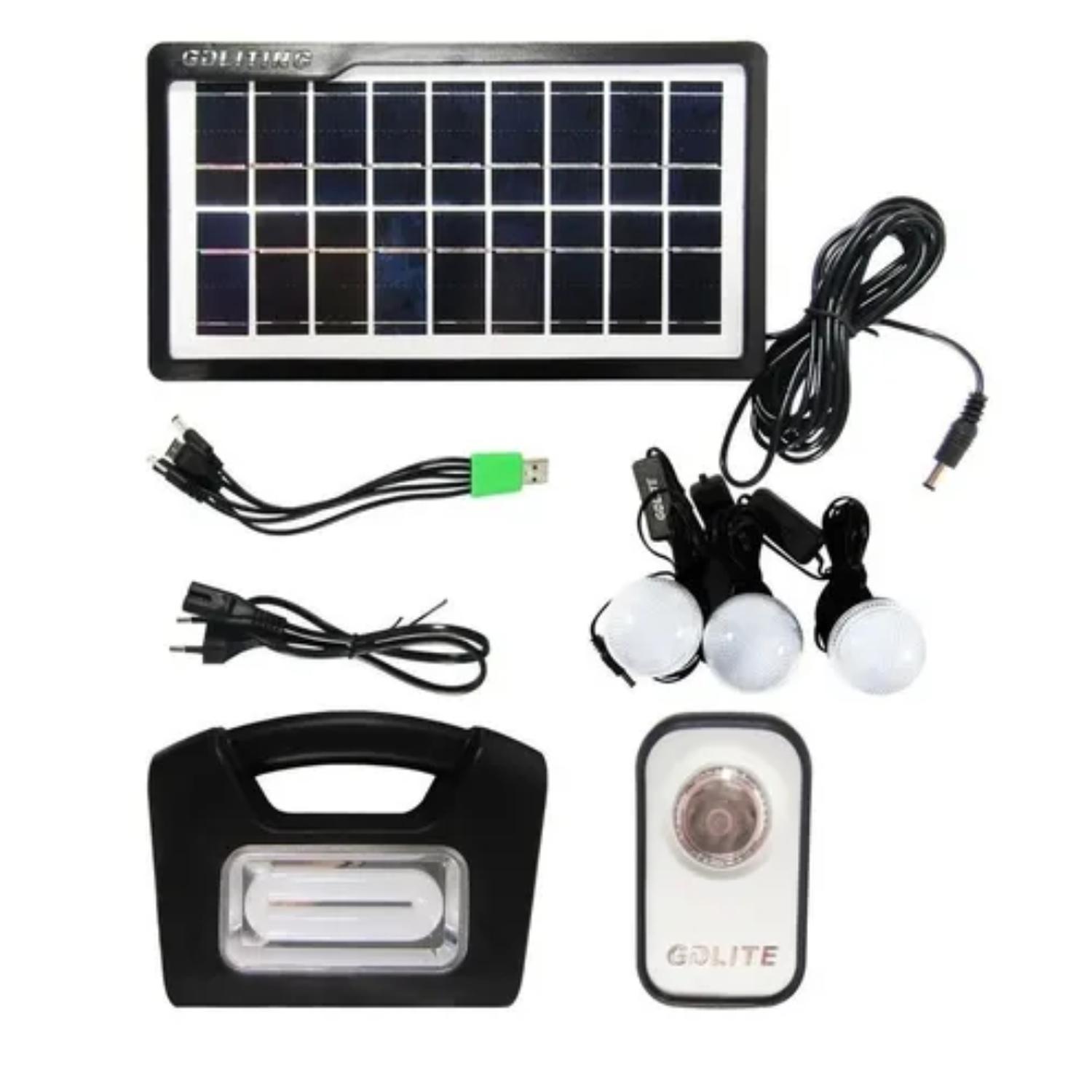 KIT SOLAR DE EMERGENCIA 3 AMPOLLETAS + CARGA USB - 3
