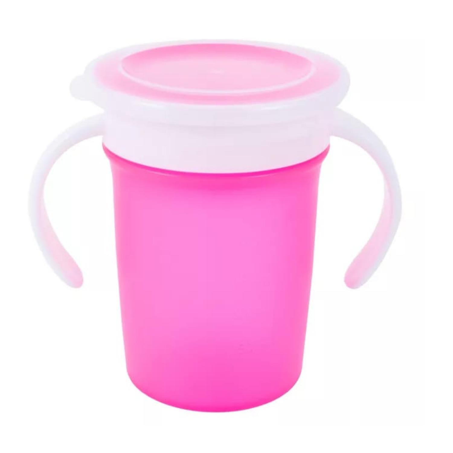 VASO ANTIDERRAME 360 CON ASAS 270ML FUCSIA - 2