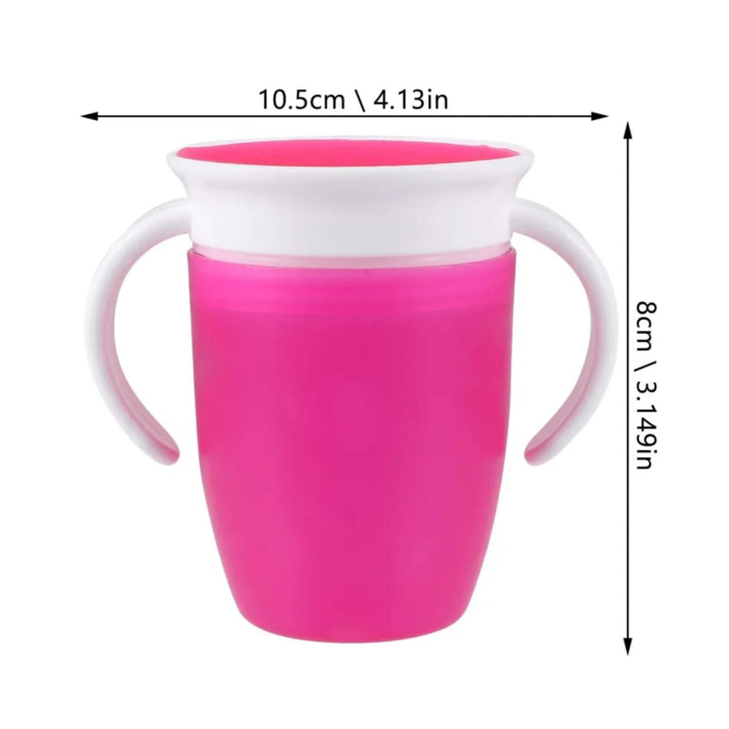 VASO ANTIDERRAME 360 CON ASAS 270ML FUCSIA - 3