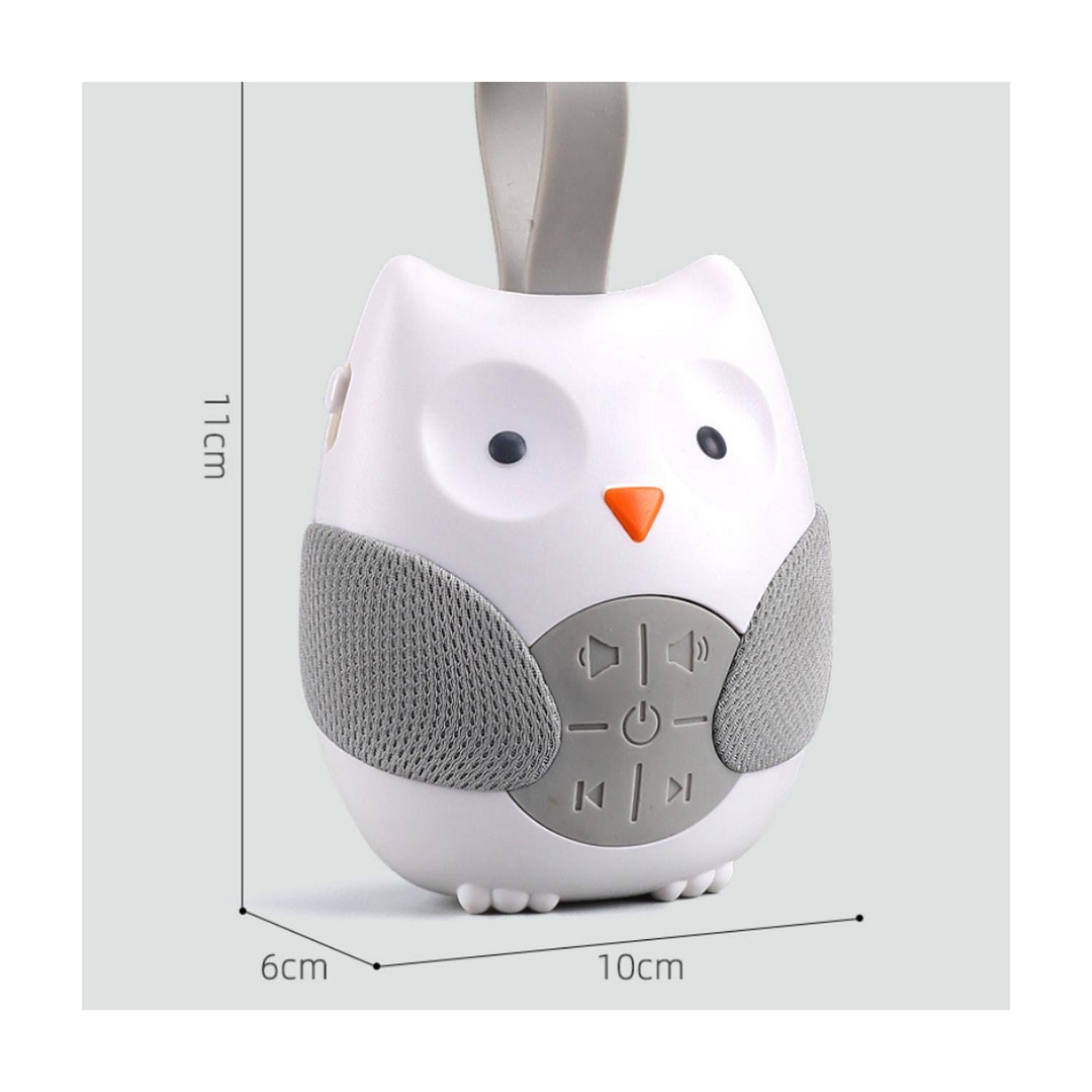 BÚHO REPRODUCTOR MUSICAL CON SONIDOS S DORMIR GRIS BLANCO - 1