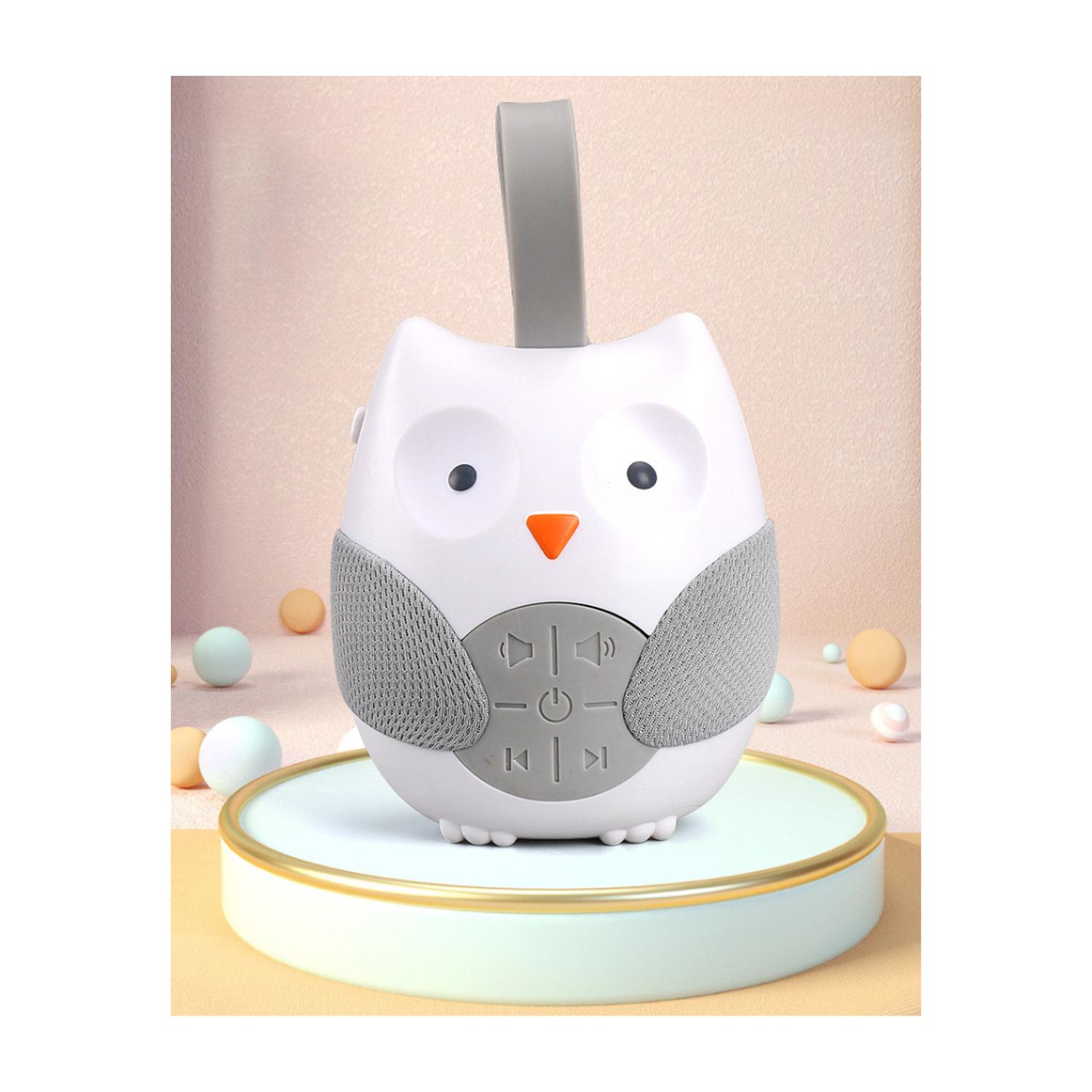 BÚHO REPRODUCTOR MUSICAL CON SONIDOS S DORMIR GRIS BLANCO - 5