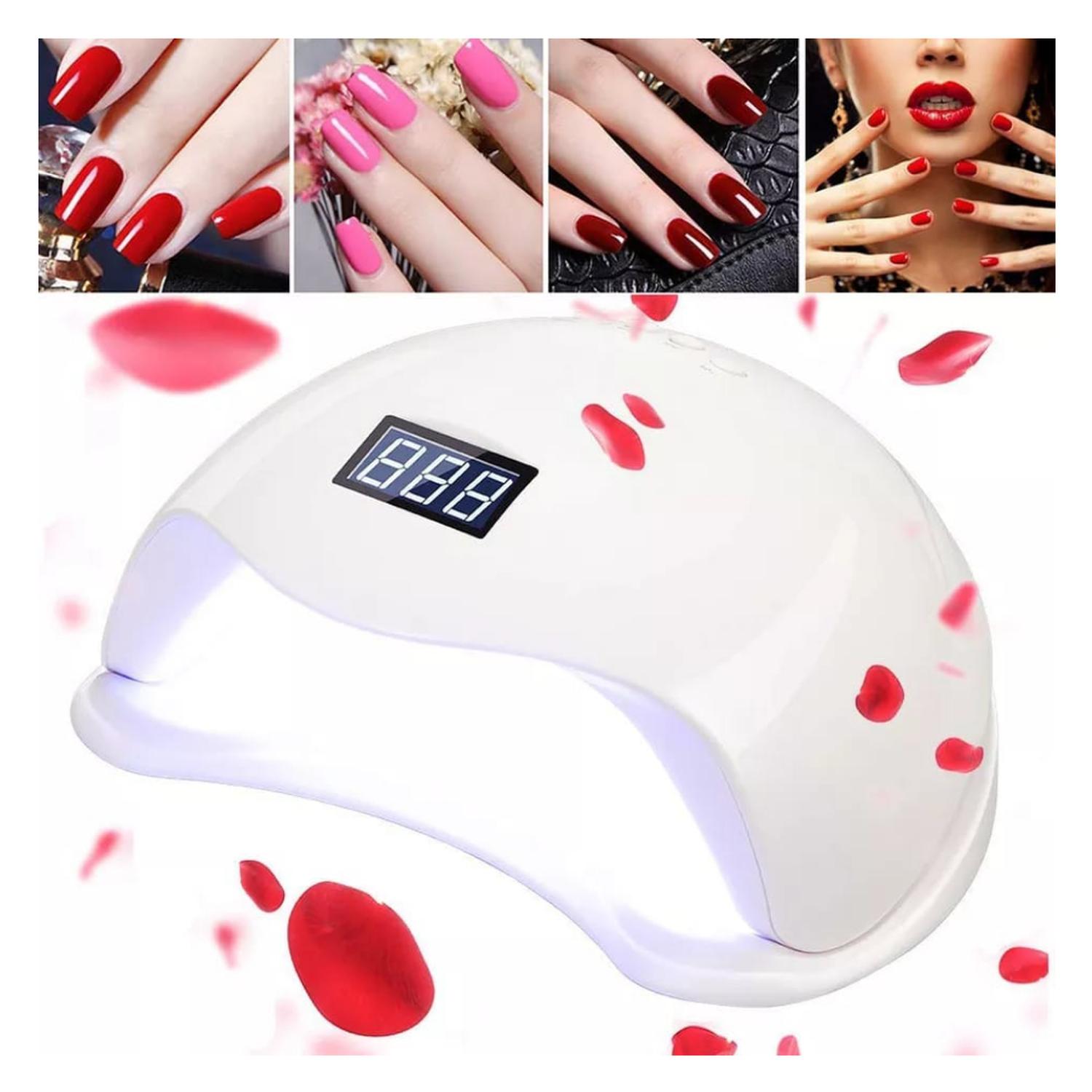 LAMPARA MANICURE SECADOR DE UÑAS LED UV 48W - 1