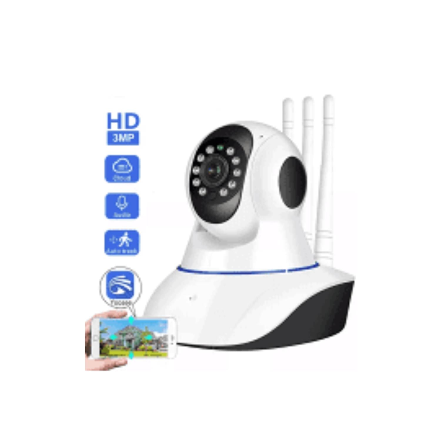 CÁMARA IP SEGURIDAD WIFI HD ROBOTIZADA 3 ANTENAS - 2