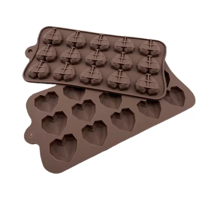 MOLDE SILICONA PARA BOMBONES CHOCOLATE CORAZON - 2