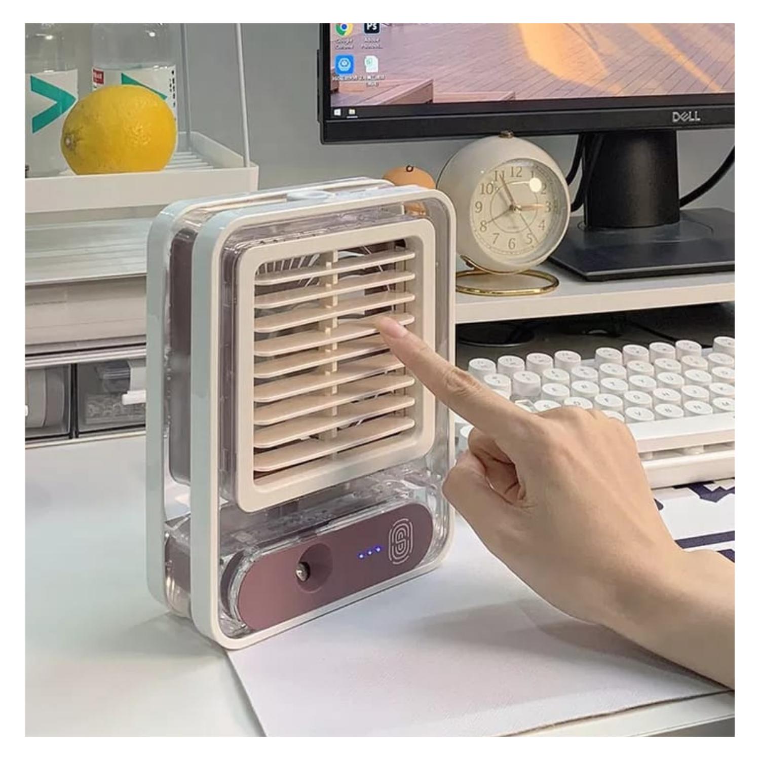 VENTILADOR DE ESCRITORIO CON PULVERIZADOR Y LUZ LED - 3