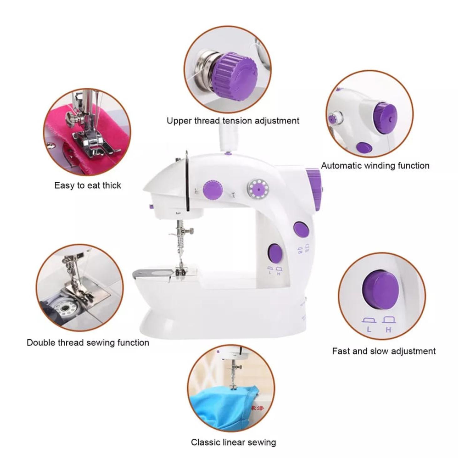 MAQUINA DE COSER HOGAR PORTATIL CON ACCESORIOS - 3