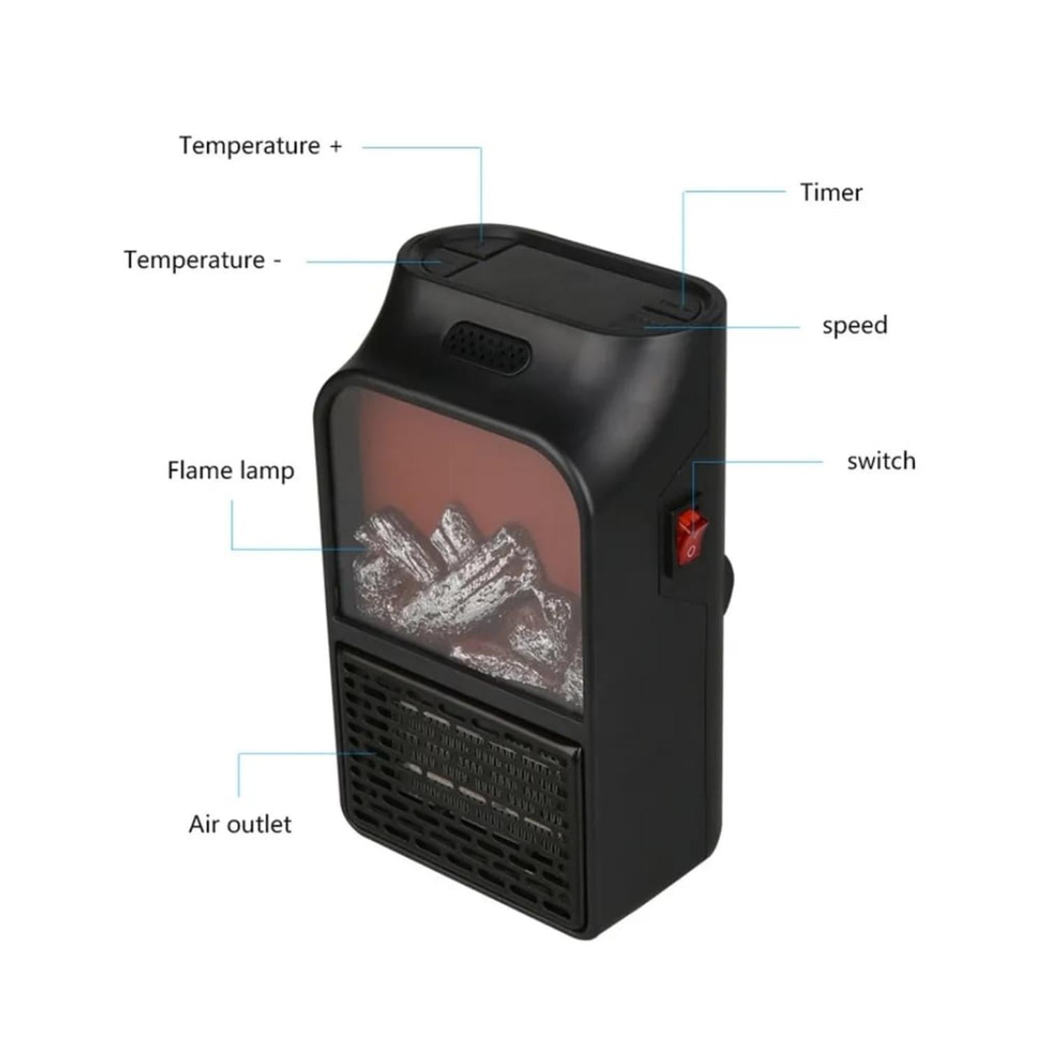 CALEFACTOR ESTUFA DISEÑO CHIMENEA CONTROL REMOTO - 3