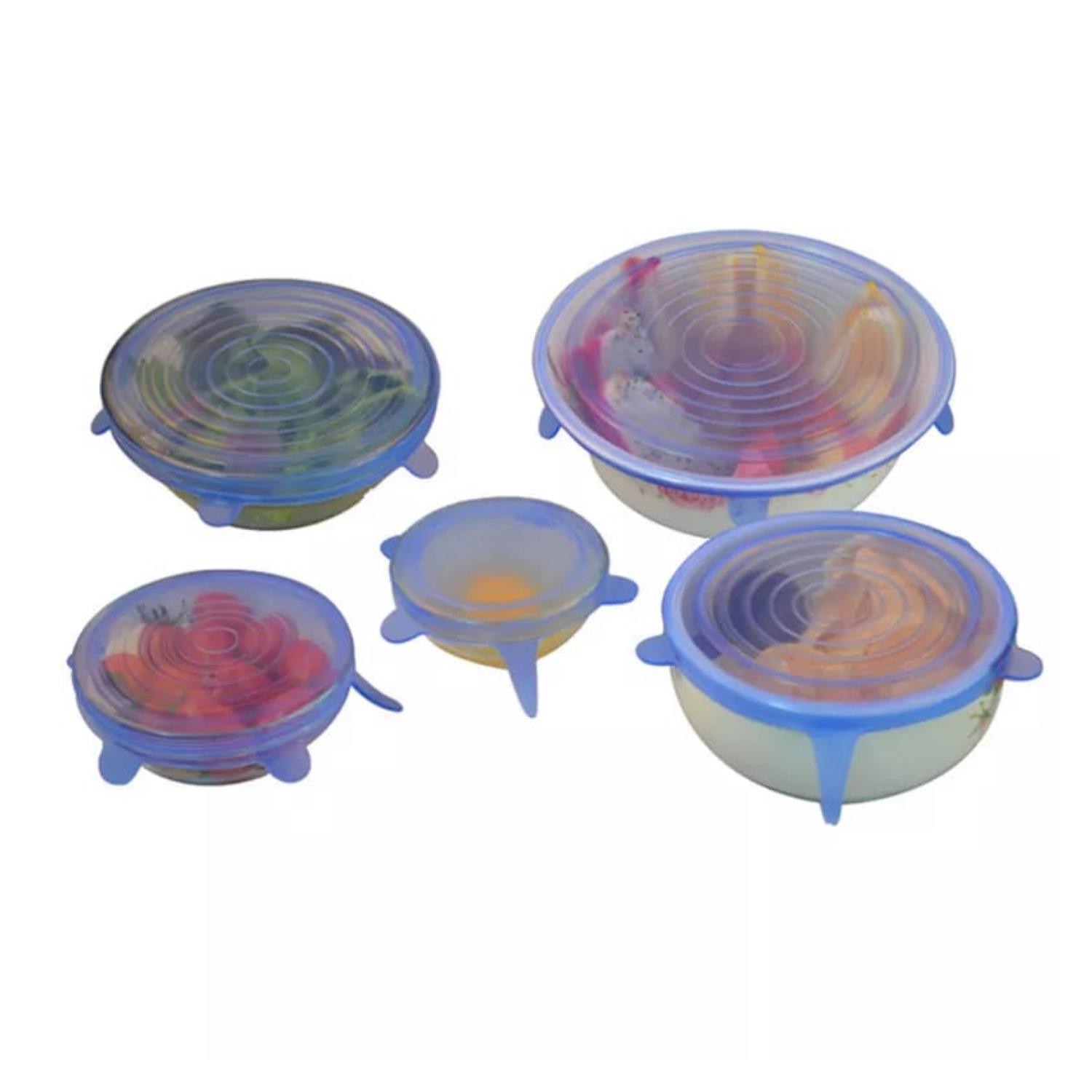 TAPAS DE SILICONA EXTENSIBLE ANTI ESCURRIMIENTO 6 PIEZAS - 4