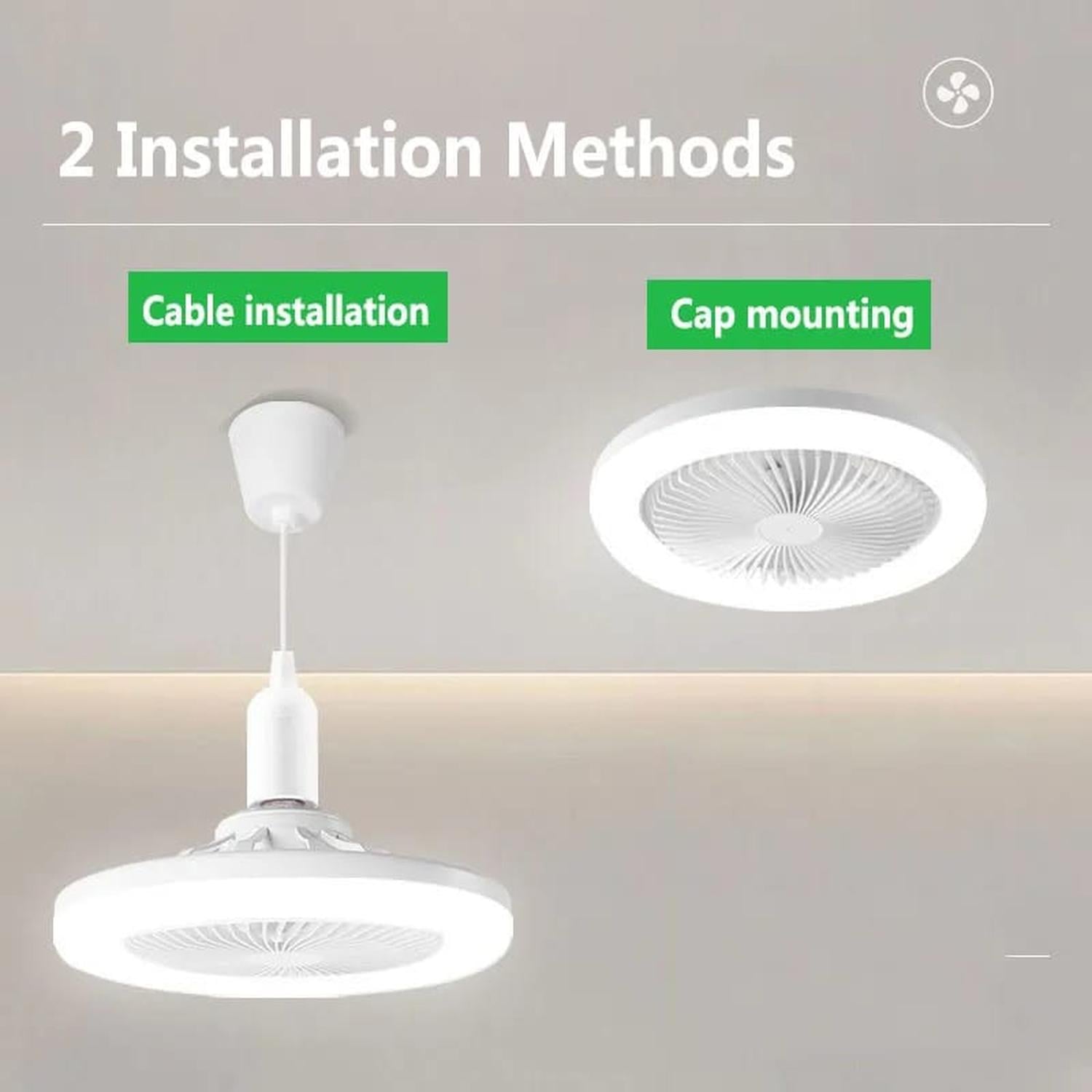 VENTILADOR DE TECHO E27 CON ILUMINACION BASE - 3