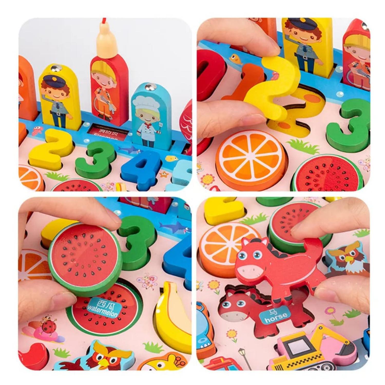JUEGO TABLERO DIDACTICO PESCA MAGNETICA MONTESSORI - 3