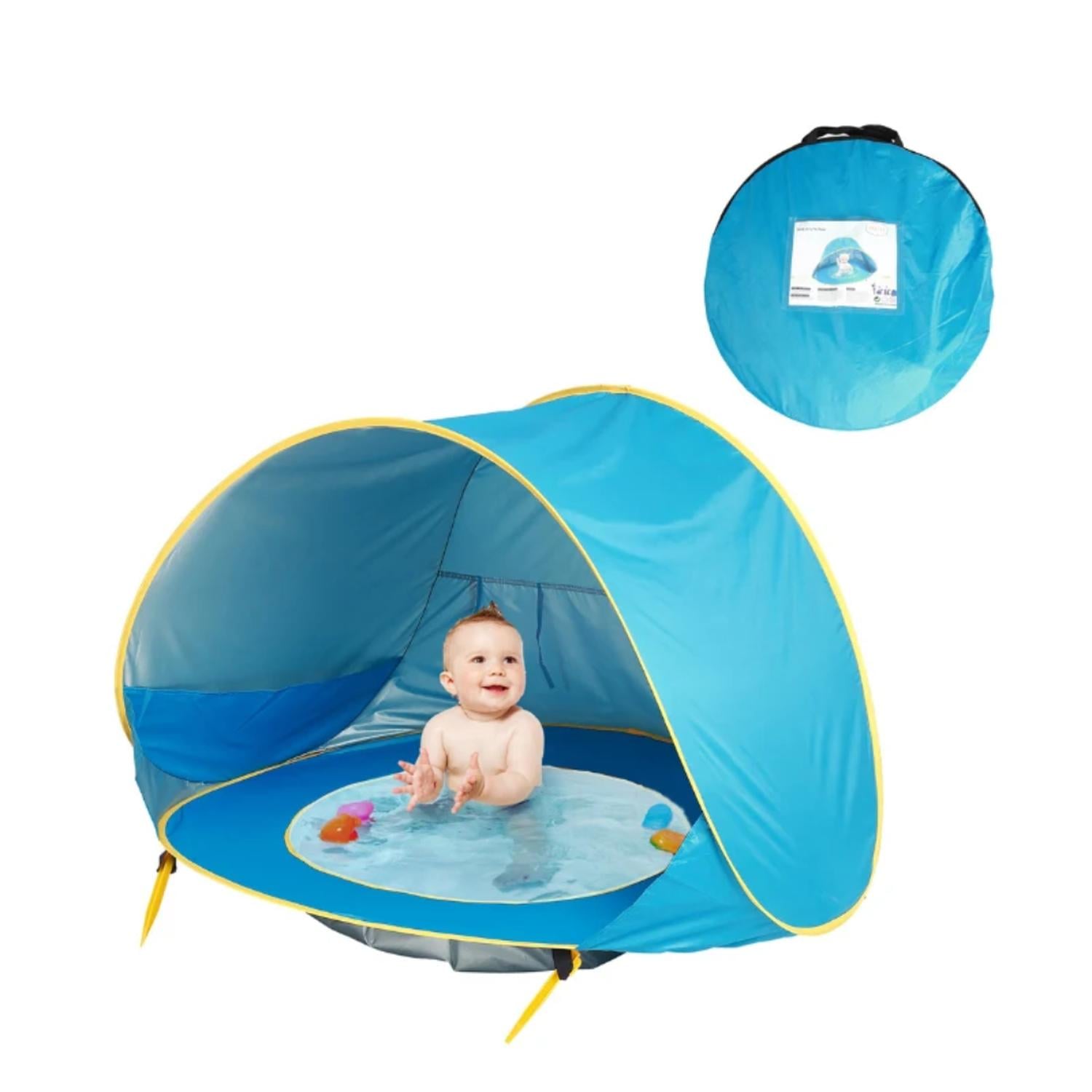 CARPA CON PISCINA DE EXTERIOR PARA BEBE AZUL - 1