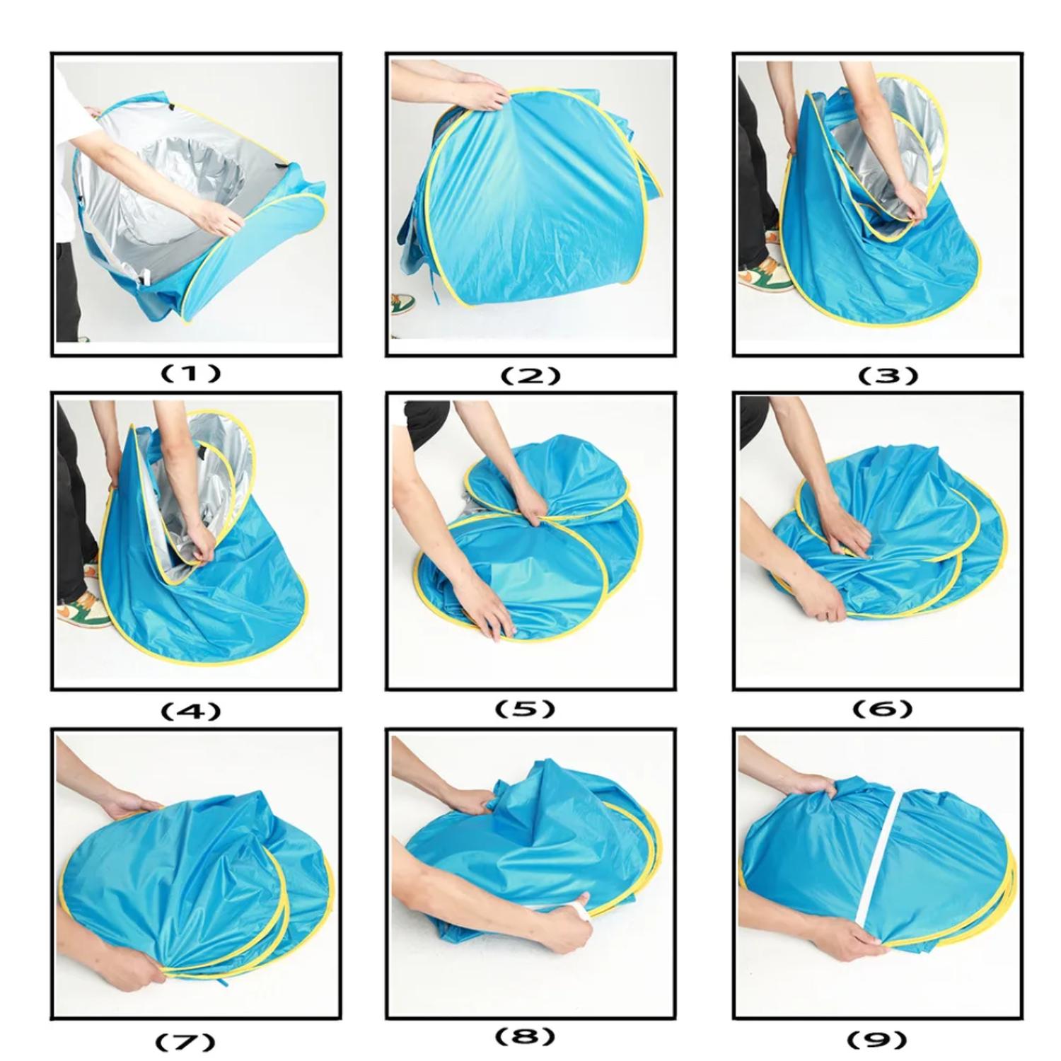 CARPA CON PISCINA DE EXTERIOR PARA BEBE AZUL - 4