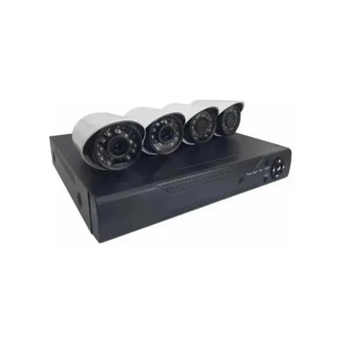 KIT CCTV CON 4 CÁMARAS DE SEGURIDAD DVR 1080P FULL HD - 4