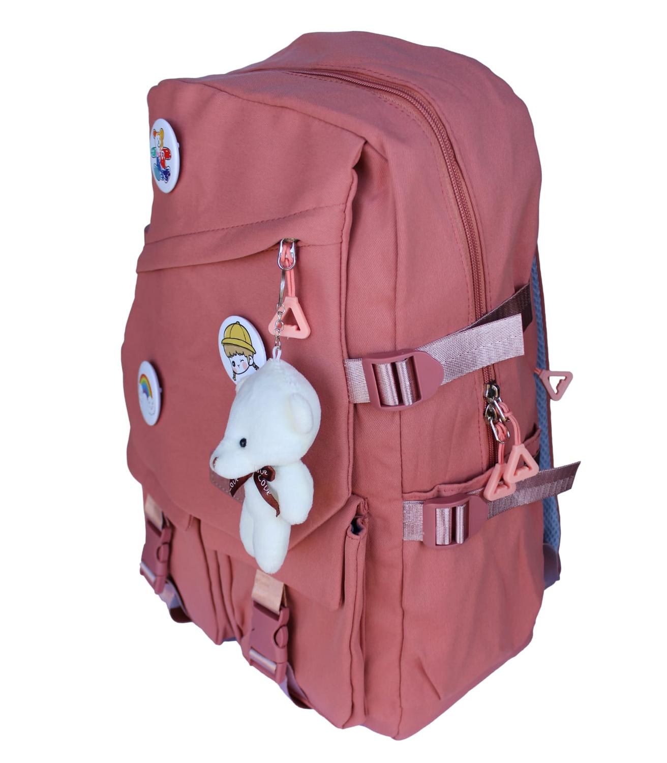 MOCHILA JUVENIL ESCOLAR CON INSIGNIAS - 3