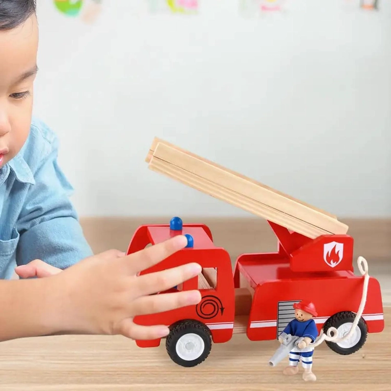 JUGUETE AUTO DE BOMBEROS MONTESSORI ARMABLE - 4