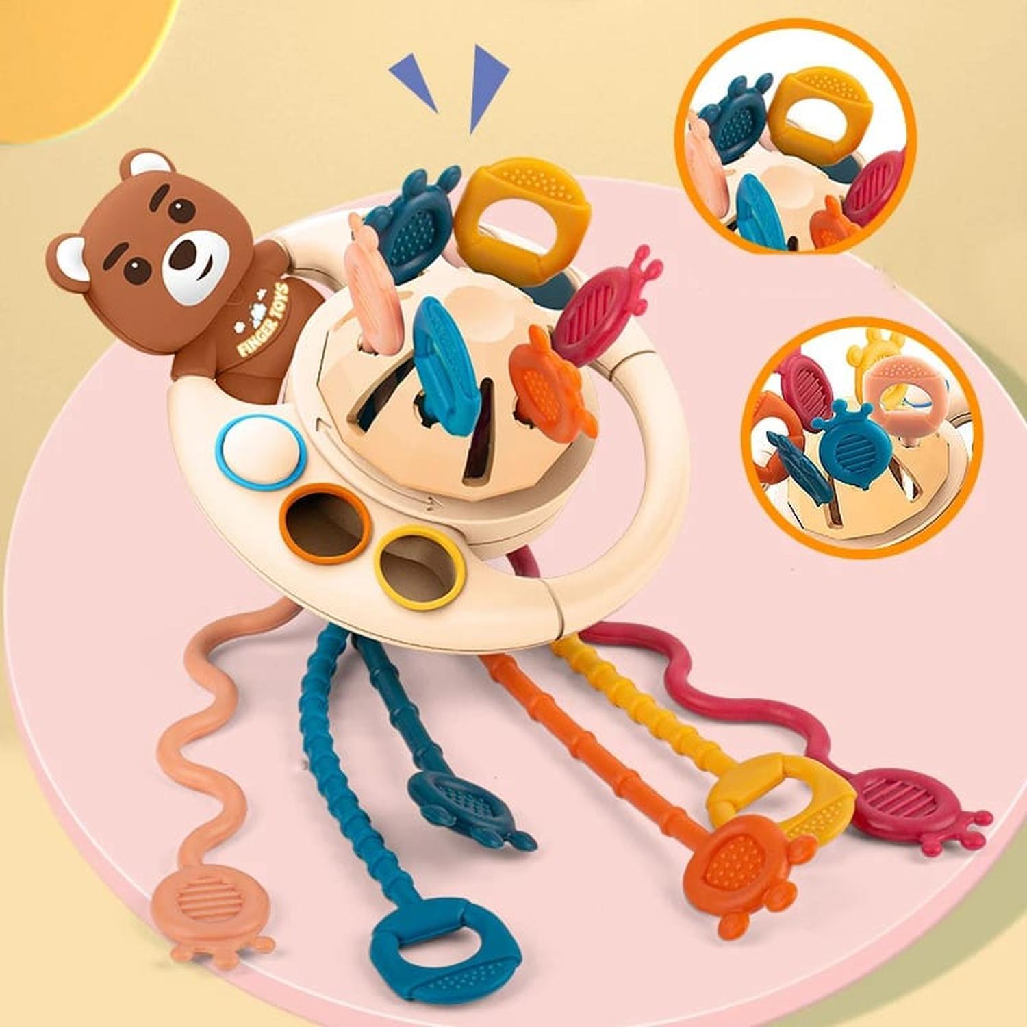 SONAJERO MONTESSORI SENSORIAL DE SILICONA OSO TAMAÑO M - 4