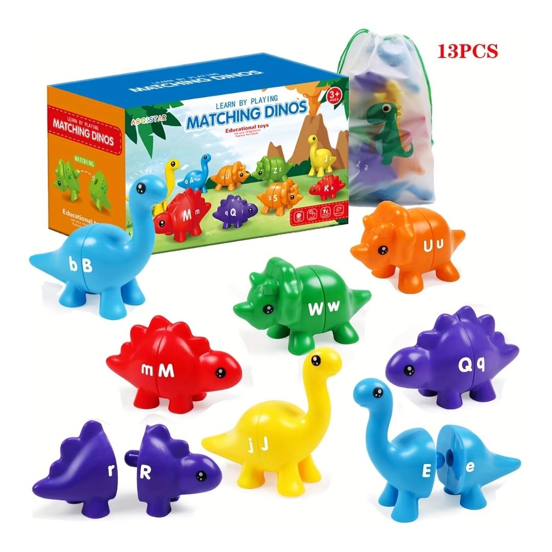 JUEGO DE ENCAJE DINOSAURIOS COLORES Y LETRAS - 1