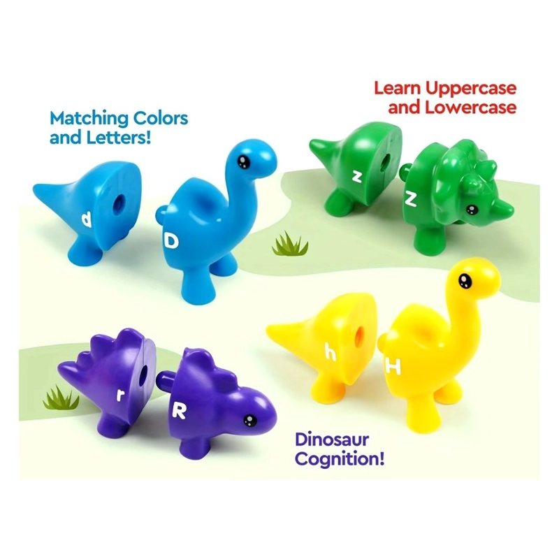 JUEGO DE ENCAJE DINOSAURIOS COLORES Y LETRAS - 2