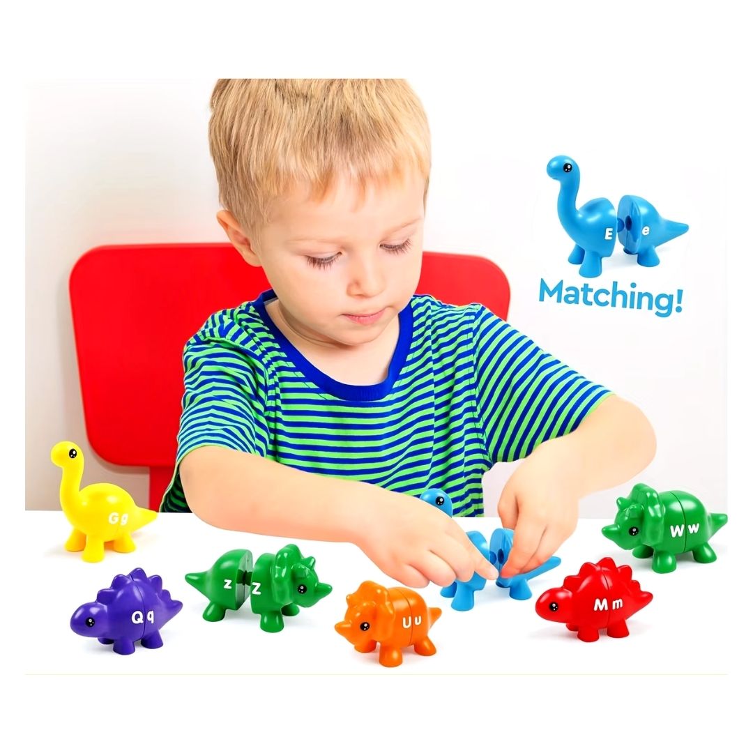 JUEGO DE ENCAJE DINOSAURIOS COLORES Y LETRAS - 3