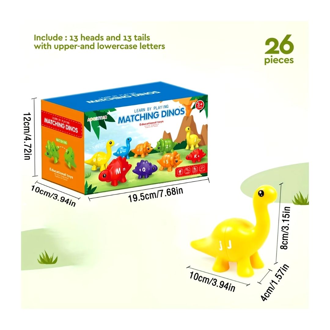 JUEGO DE ENCAJE DINOSAURIOS COLORES Y LETRAS - 4