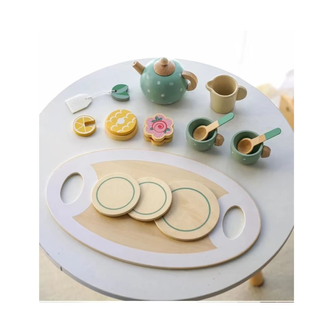 JUEGO DE TE Y POSTRE TURQUESA MONTESSORI - 2