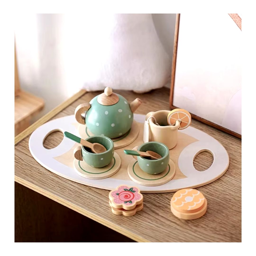 JUEGO DE TE Y POSTRE TURQUESA MONTESSORI - 4