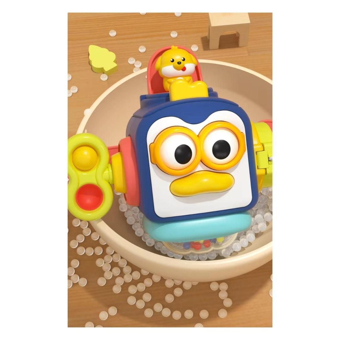 CUBO SENSORIAL AZUL CIELO INTERACTIVO MONTESSORI PARA BEBE - 2