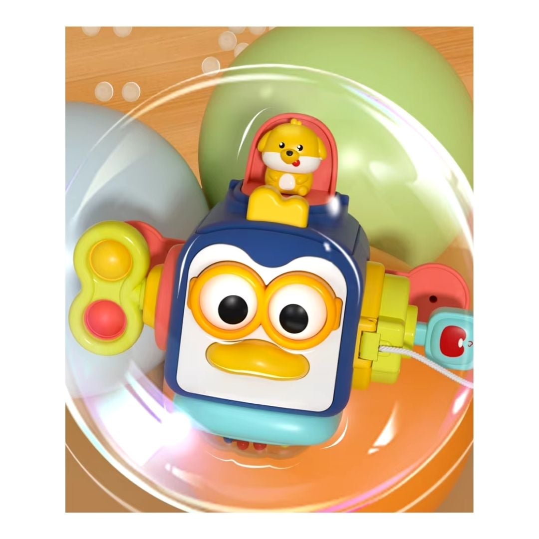 CUBO SENSORIAL AZUL CIELO INTERACTIVO MONTESSORI PARA BEBE - 3
