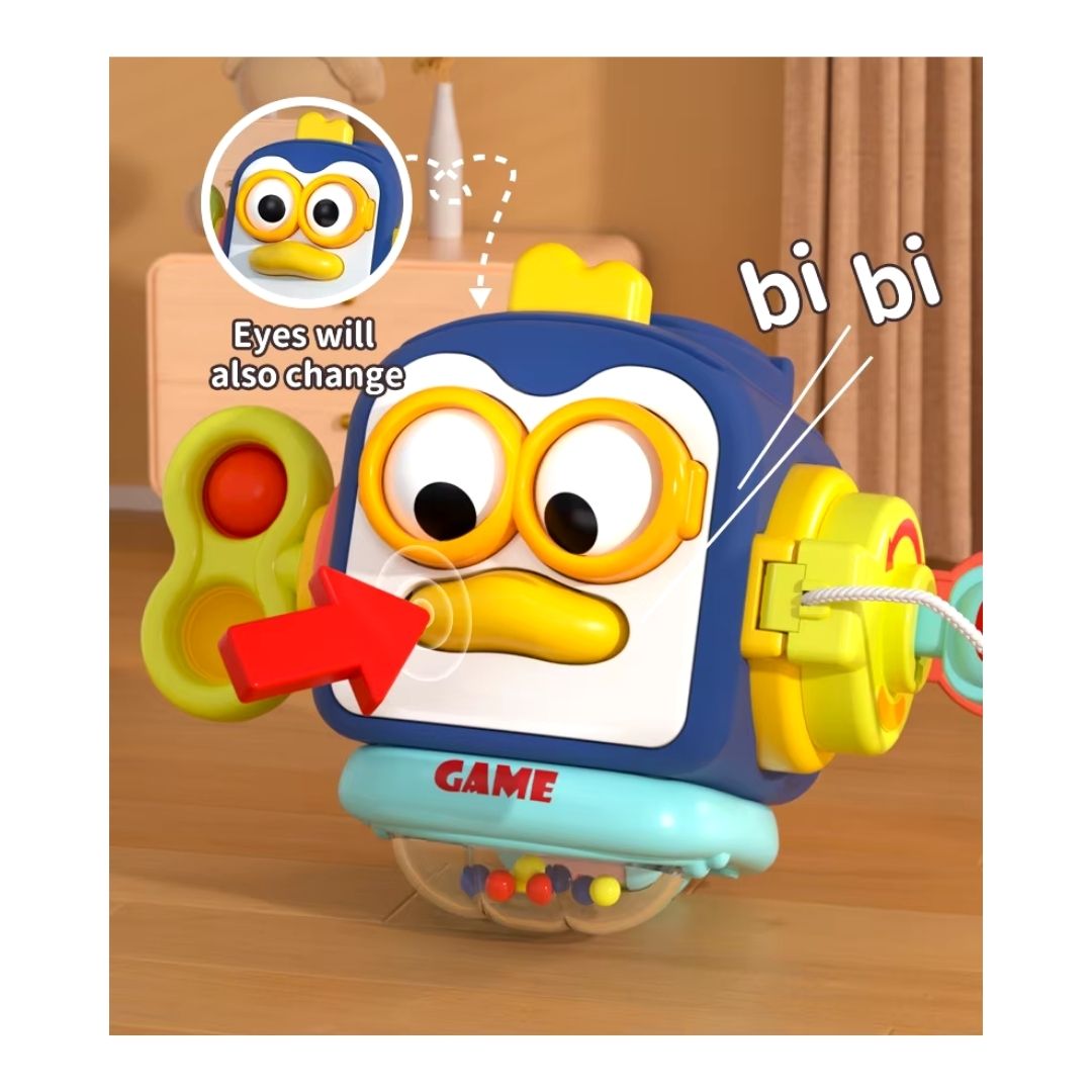 CUBO SENSORIAL AZUL CIELO INTERACTIVO MONTESSORI PARA BEBE - 4