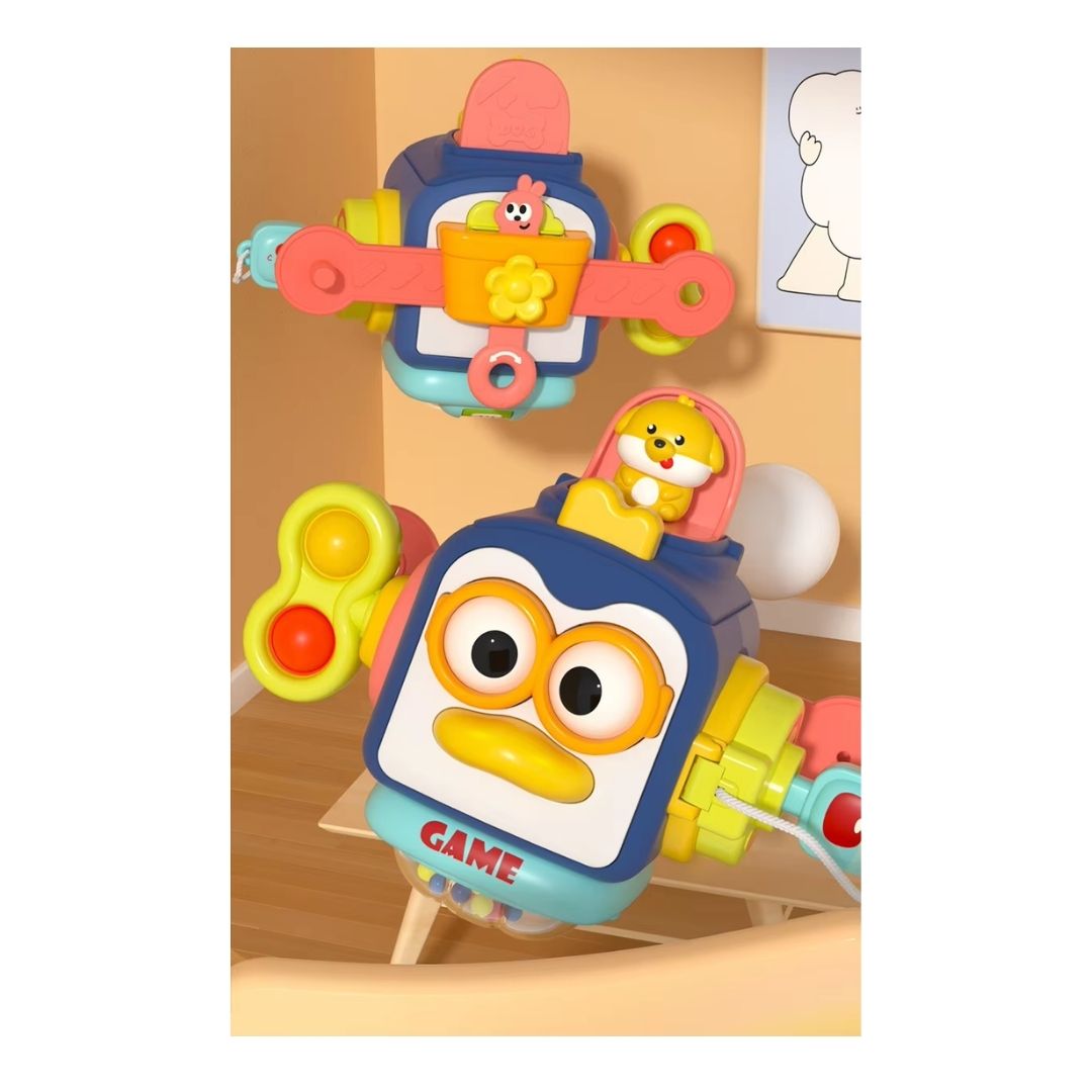 CUBO SENSORIAL AZUL CIELO INTERACTIVO MONTESSORI PARA BEBE - 6