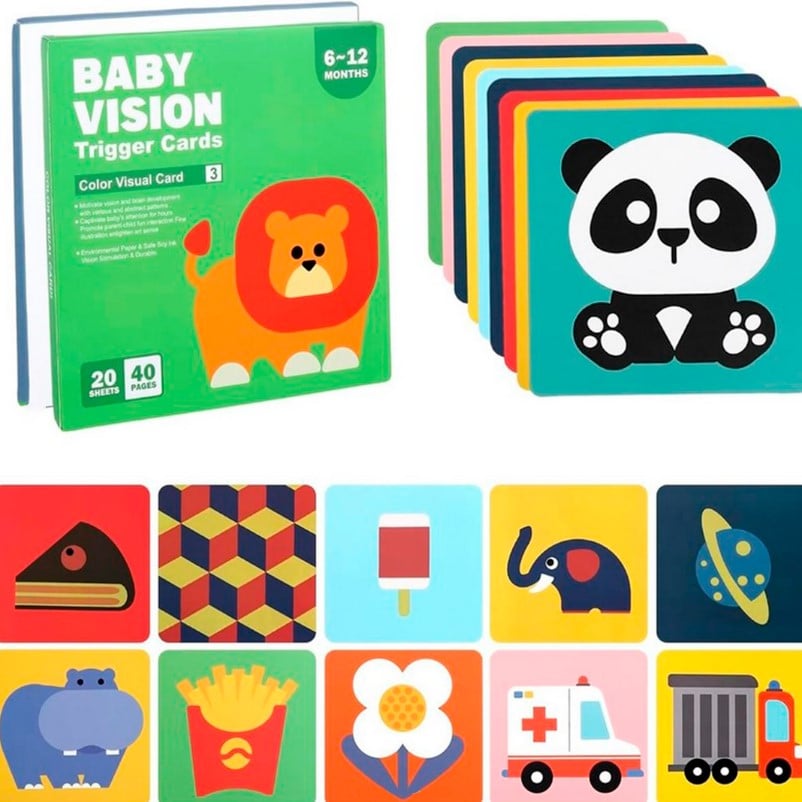 TARJETAS EDUCATIVAS ESTIMULACION VISUAL 6-12 MESES - 1