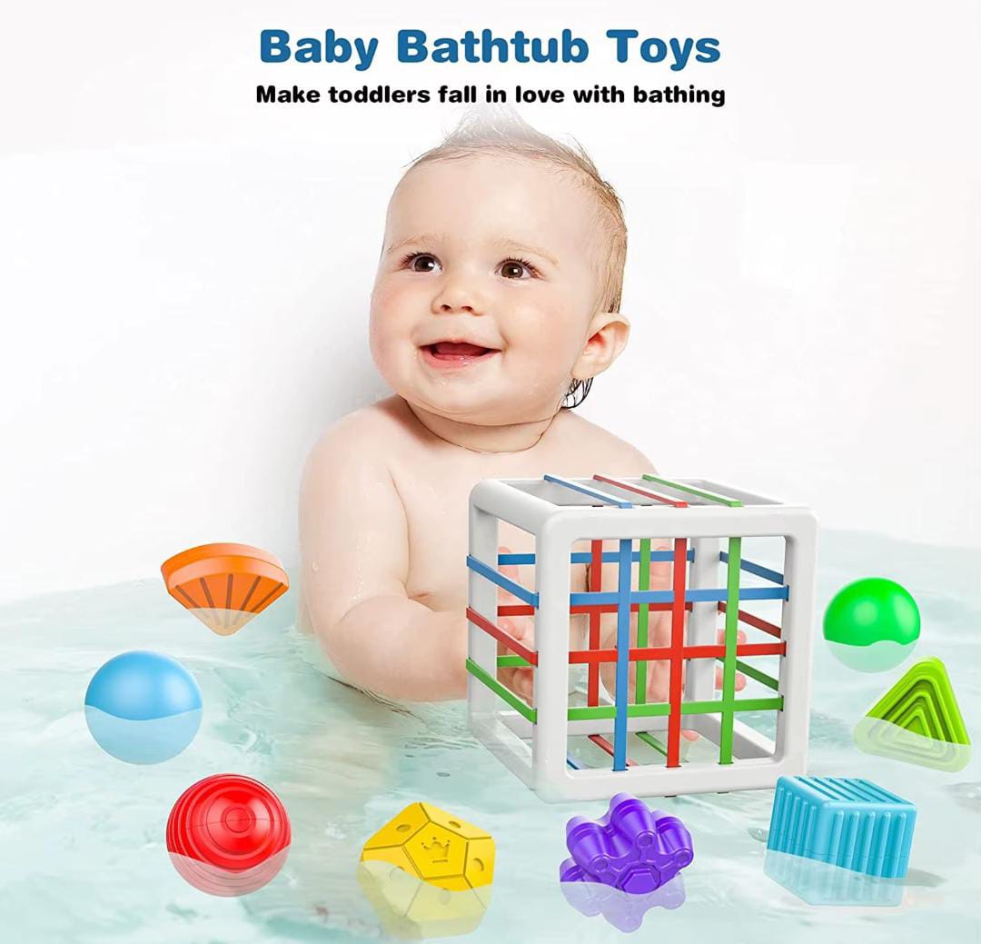 CUBO SENSORIAL CON FIGURAS GEOMETRICAS MONTESSORI BLANCO - 3