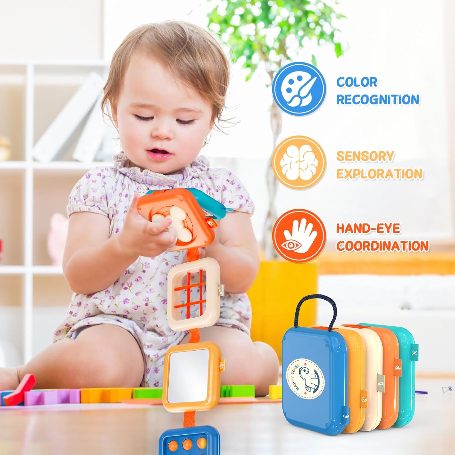TABLERO PEGABLE BEBE SENSORIAL COGNITIVO BEIGE - 5