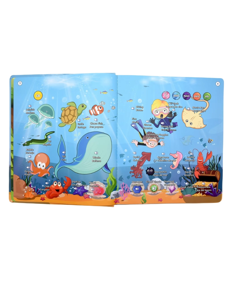 LIBRO EDUCACTIVO SONIDO ESPAÑOL -INGLES - 2
