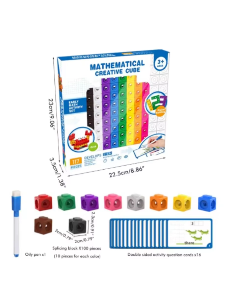 CUBO MATEMATICO CREATIVO EDUCATIVO 117 PIEZAS - 1