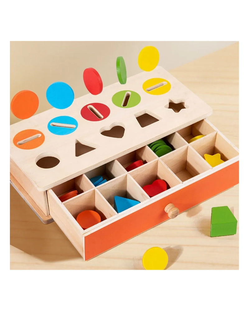 CAJA DE MONEDA MONTESSORI MADERA EDUCATIVA - 2