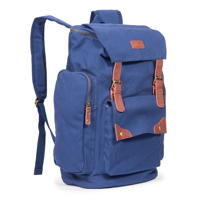 MOCHILA DE VIAJE VINTAGE AZUL DISCOVERY - 1
