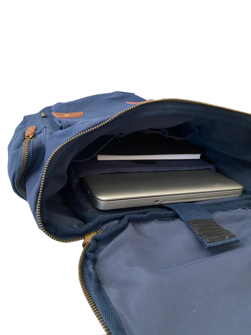 MOCHILA DE VIAJE VINTAGE AZUL DISCOVERY - 4