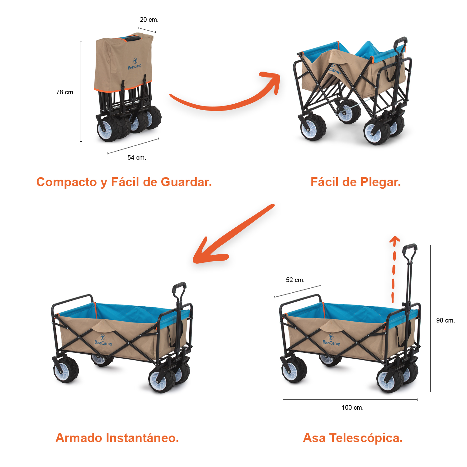 CARRO DE TRANSPORTE PLEGABLE QUINTAY - 6