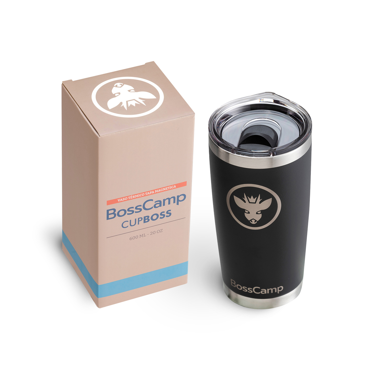 VASO TERMICO TAPA MAGNETIC SLIDER 600 ML TERMO MUG BOSSCAMP - 2