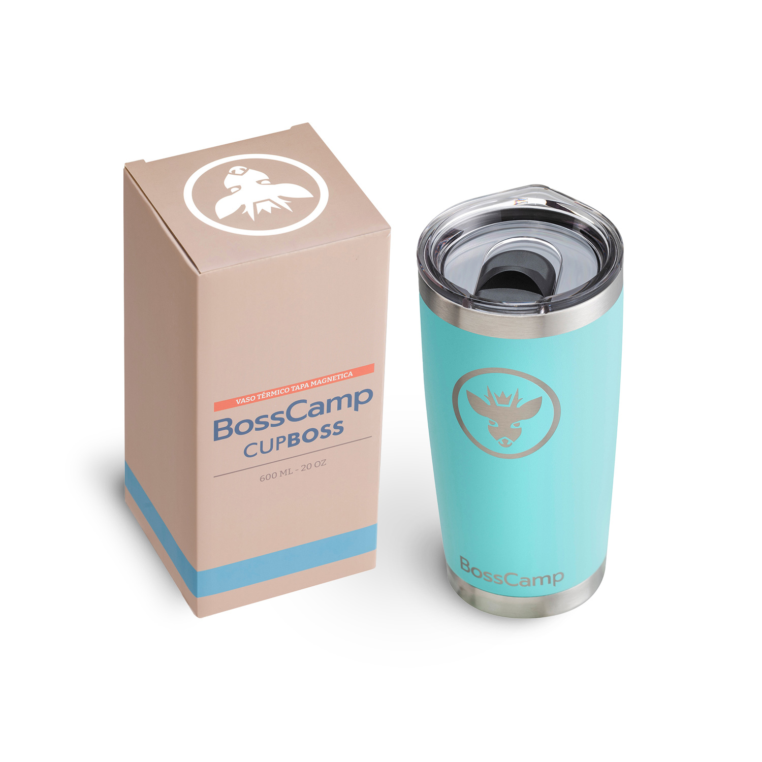 VASO TERMICO TAPA MAGNETIC SLIDER 600 ML TERMO MUG BOSSCAMP - 2