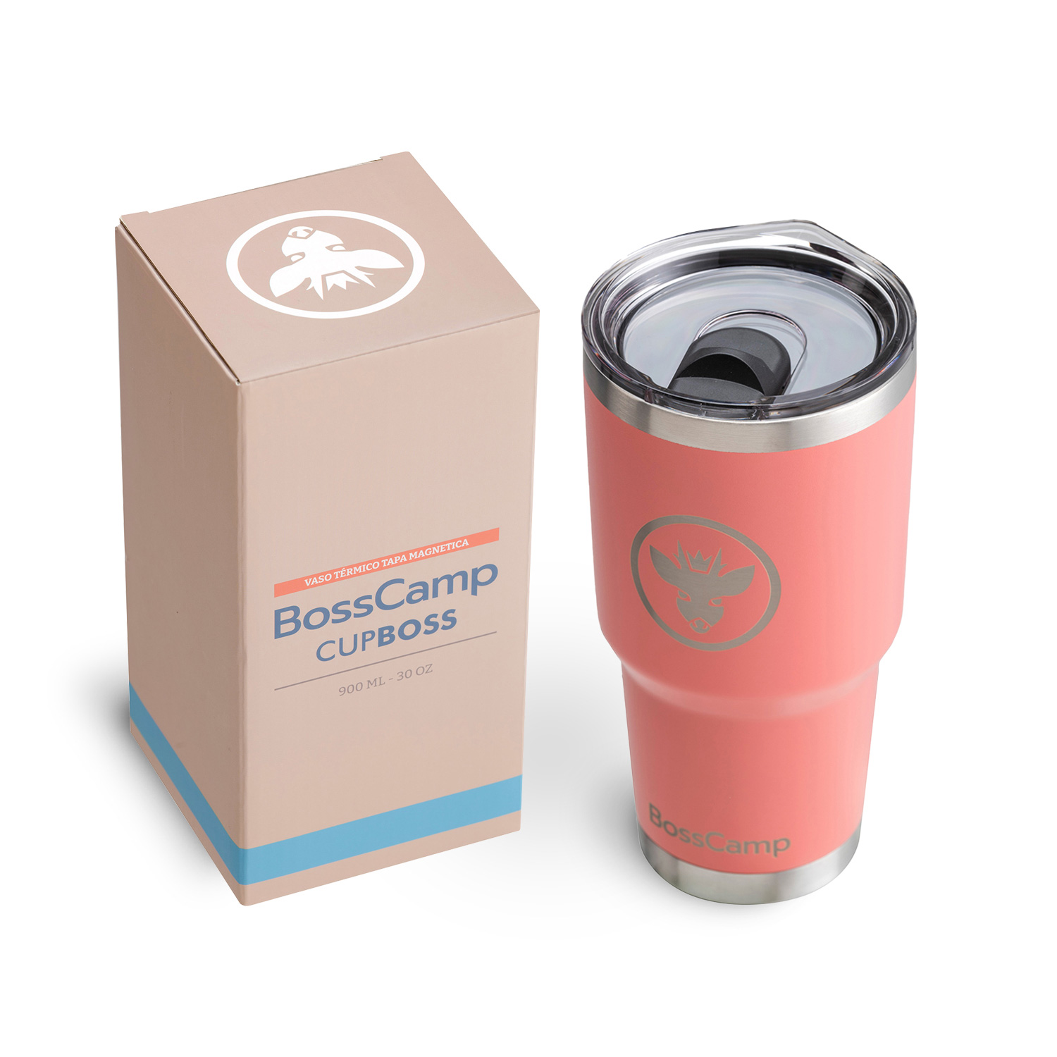 VASO TERMICO TAPA MAGNETIC SLIDER 900 ML TERMO MUG BOSSCAMP - 2