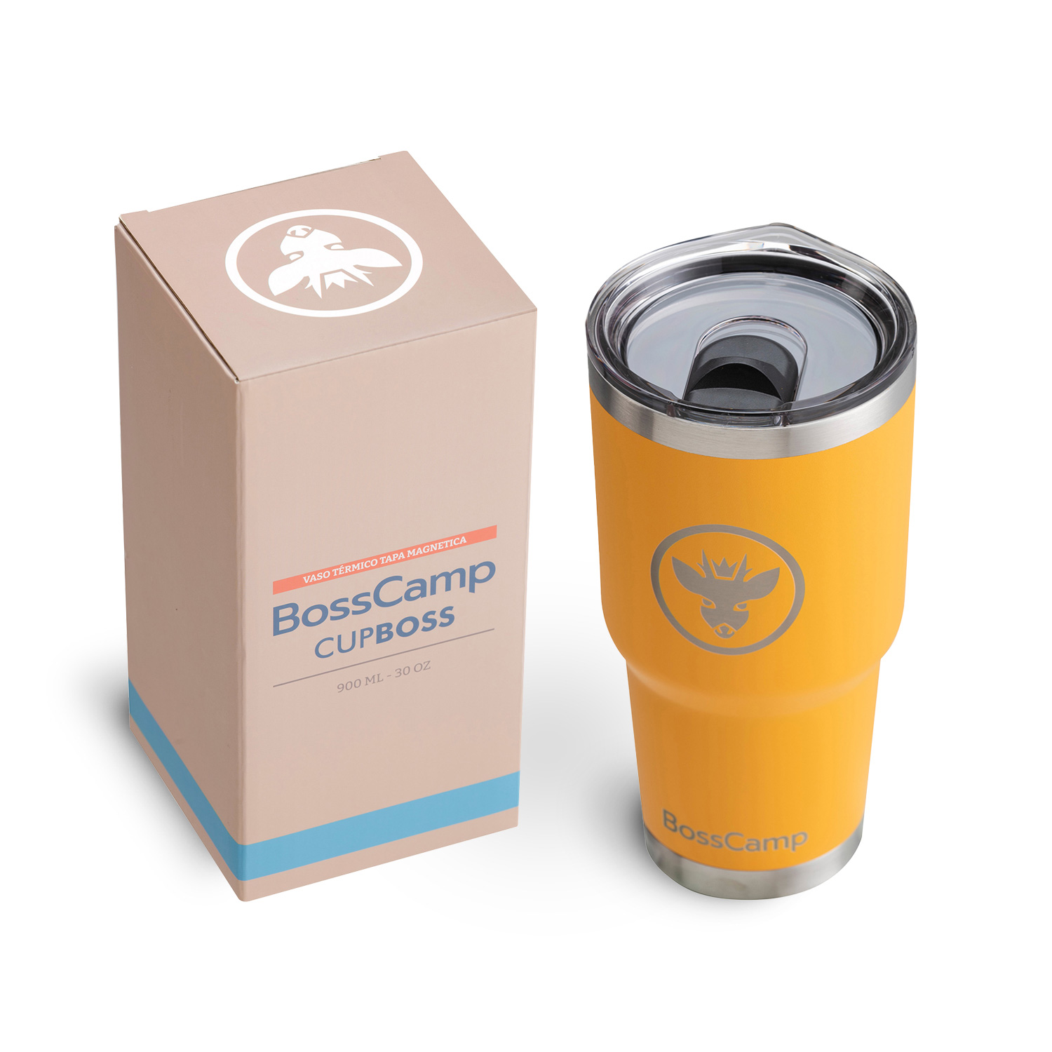 VASO TERMICO TAPA MAGNETIC SLIDER 900 ML TERMO MUG BOSSCAMP - 2